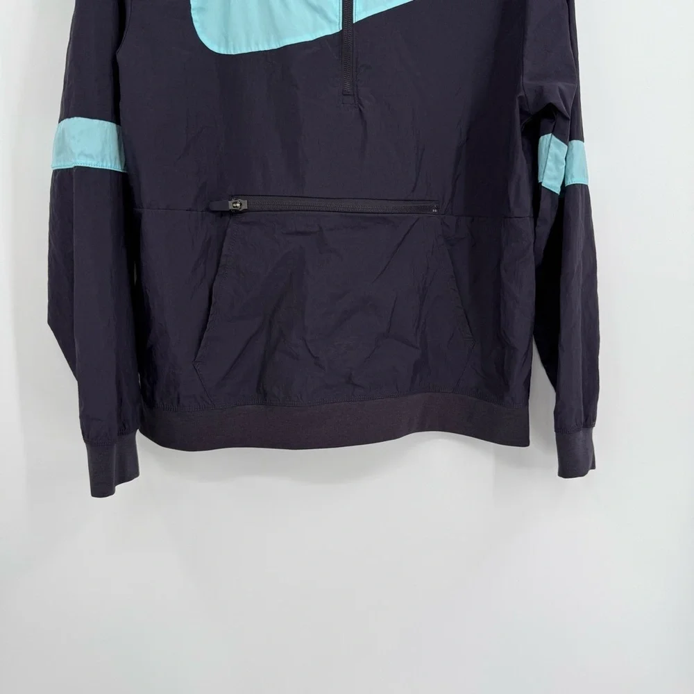 Nike Kids’ Pullover Nylon Hoodie Size XL Purple Crossover 1/4 Zip Swoosh